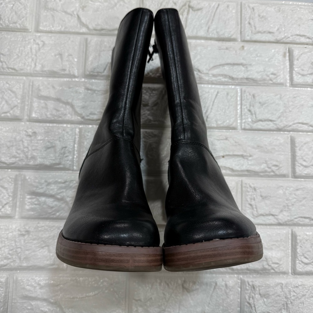 Sun + Stone Women's Black Aleenn Zipper Foam Comfort Dress Heel Booties 6.5 - Picture 6 of 9